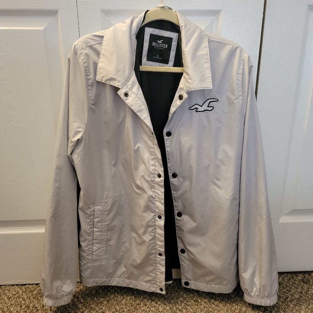 Light Grey Hollister Windbreaker